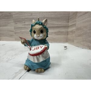 1990 Hallmark Keepsake Christmas Ornament Stitches of Joy Rabbit Sewing Vintage